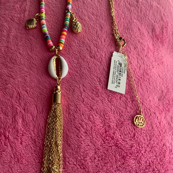 LILLY PULITZER long necklace (heishi, palm shells)